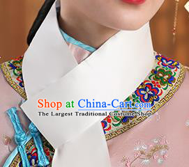 China Ancient Imperial Concubine Pink Dress Clothing Traditional Qing Dynasty Court Garment Costumes and Hair Accessories