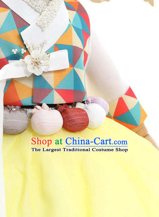 Korean Girls Dance Hanbok Clothing Korean Traditional Garment Costumes Children Performance Dress