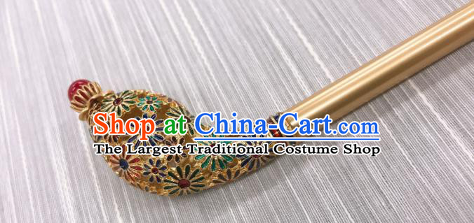 Korean Court Hanbok Golden Hairpin Traditional Wedding Hair Accessories Korea Folk Dance Hair Stick