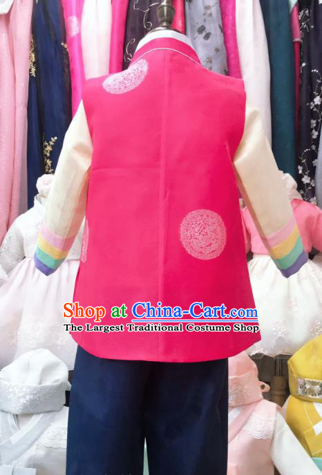 Korean Boy Prince Outfits Traditional Stage Performance Hanbok Clothing Children Garment Costume