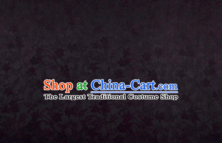 China Traditional Jacquard Drapery Classical Cheongsam Gambiered Guangdong Gauze Purple Silk Fabric