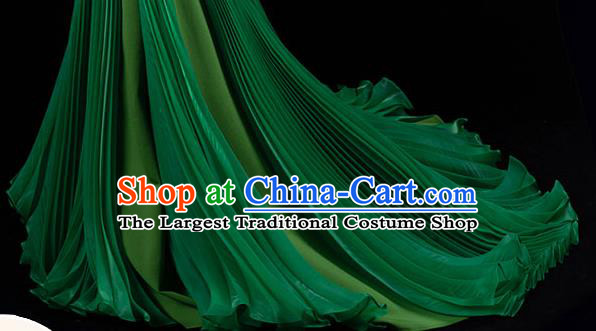 Top Grade Catwalks Green Trailing Dress Stage Performance Costume Annual Meeting Compere Full Dress