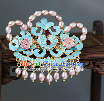 China Traditional Qing Dynasty Court Woman Hairpin Ancient Imperial Concubine Pearls Hair Stick
