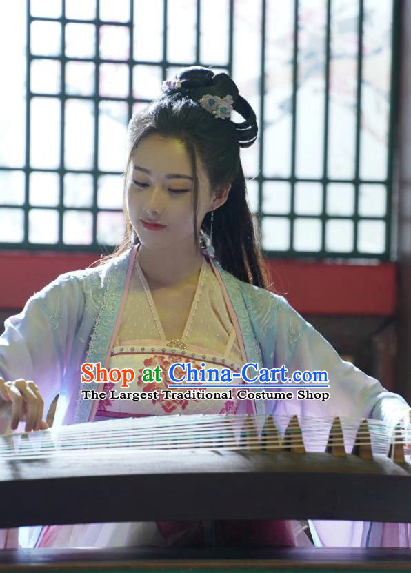China Ancient Courtesan Hanfu Clothing Traditional Television Drama My Heroic Husband Geisha Yuan Jin Er Costume