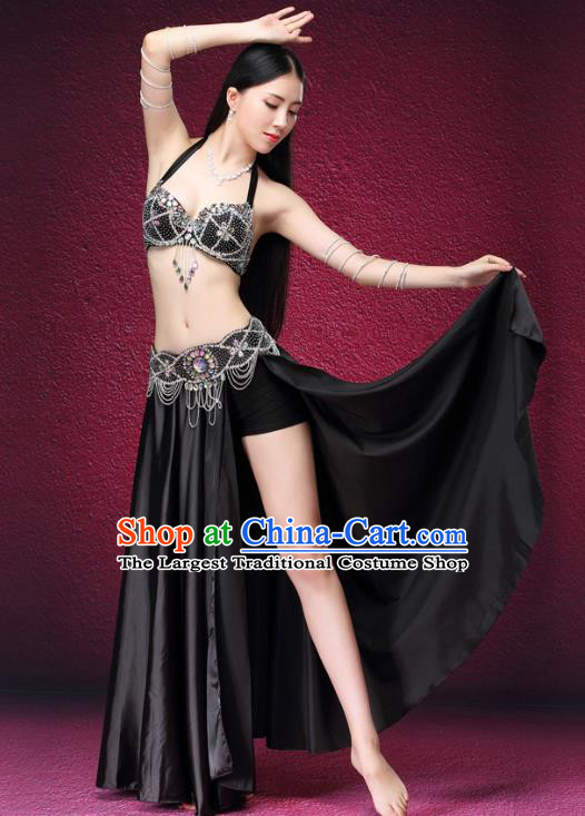 Indian Raks Sharki Performance Black Uniforms Professional Belly Dance Performance Costumes Asian Oriental Dance Bra and Skirt