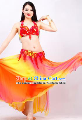 Indian Belly Dance Costumes Asian Oriental Dance Bra and Skirt Stage Performance Uniforms