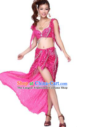 Asian Raks Sharki Dancewear Indian Oriental Dance Rosy Uniforms Belly Dance Performance Costumes