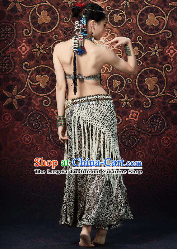 Asian Belly Dance Performance Costumes Indian Oriental Dance Bra and Skirt Uniforms