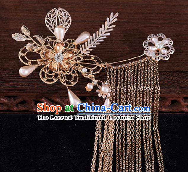 Chinese Traditional Wedding Hair Accessories Classical Xiuhe Suit Hair Comb and Hairpins