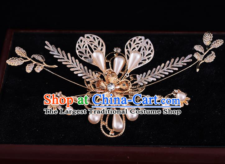 Chinese Traditional Wedding Hair Accessories Classical Xiuhe Suit Hair Comb and Hairpins