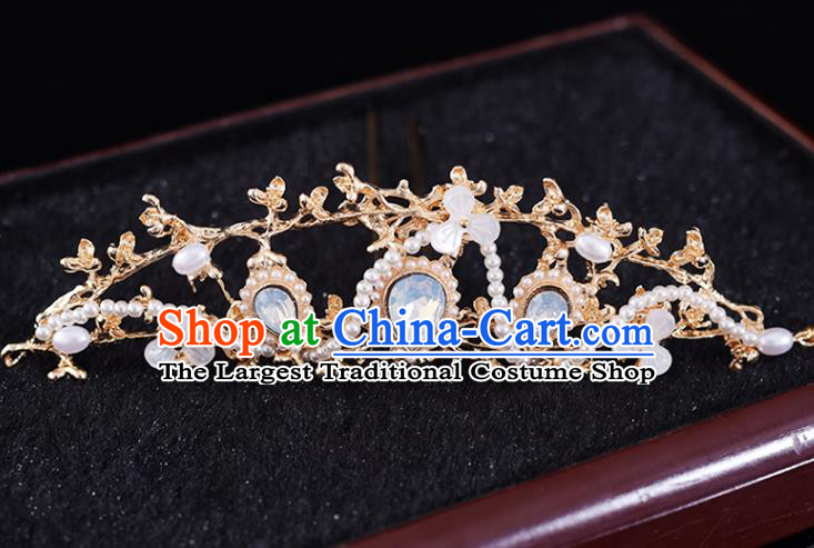 Chinese Bride Headdress Traditional Wedding Hair Accessories Classical Xiuhe Suit Hair Comb and Tassel Hair Claws