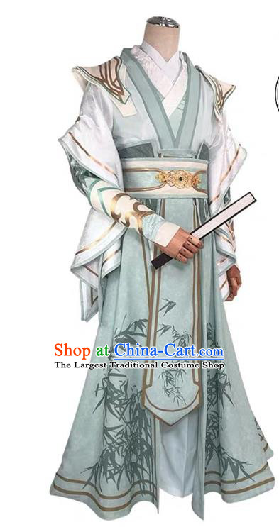 Chinese Cosplay Childe Shen Qingqiu Apparels Han Dynasty Swordsman Garment Costumes Ancient Prince Clothing
