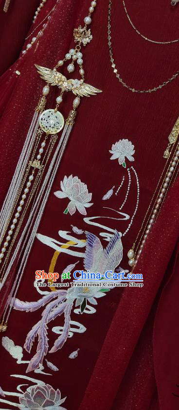 Chinese Cosplay Childe Wedding Red Apparels Jin Dynasty Swordsman Garment Costumes Ancient Prince Xie Lian Clothing