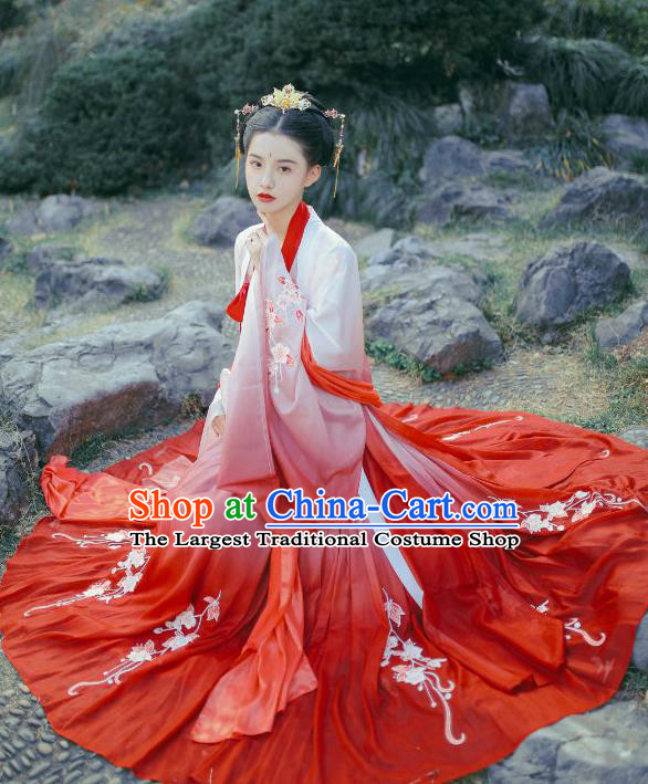 China Ancient Palace Beauty Hanfu Dress Traditional Tang Dynasty Noble Woman Garments Clothing