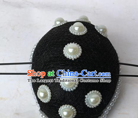 Chinese Traditional Peking Opera Elderly Woman Hair Accessories Stage Performance Headdress Classical Dance Wigs Sheath