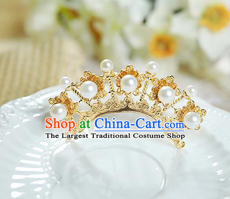 China Handmade Traditional Hanfu Hair Accessories Ancient Princess Pearls Hairpin Ming Dynasty Court Lady Golden Hair Stick