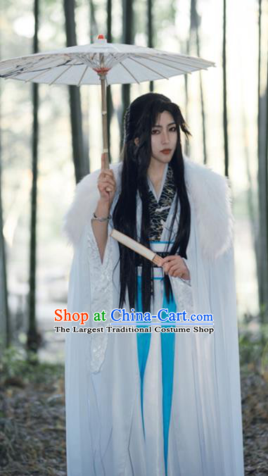 Chinese Traditional Jin Dynasty Prince Apparels Ancient Childe Garment Costumes Cosplay Swordsman Shen Lanzhou Hanfu Clothing