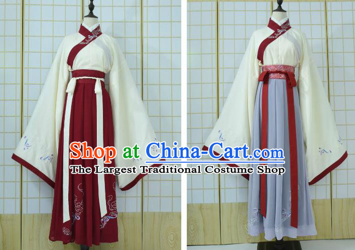 China Ancient Young Childe Hanfu Clothing Traditional Jin Dynasty Crown Prince Embroidered Garment Historical Clothing