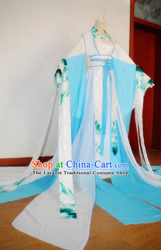 China Traditional Tang Dynasty Court Lady Hanfu Dress Cosplay Fairy Princess Clothing Ancient Swordswoman Garments