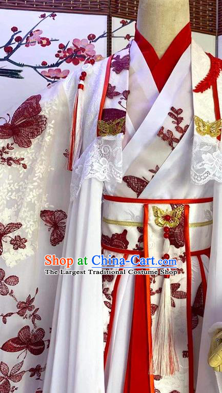 Chinese Ancient Crown Prince Garment Costumes Cosplay Swordsman Xie Lian Clothing Traditional Jin Dynasty Childe Apparels