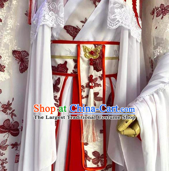 Chinese Ancient Crown Prince Garment Costumes Cosplay Swordsman Xie Lian Clothing Traditional Jin Dynasty Childe Apparels