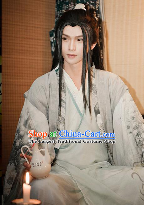 China Jin Dynasty Childe Garment Costumes Traditional Cosplay Swordsman Gu Yun Hanfu Clothing Ancient Scholar Apparels