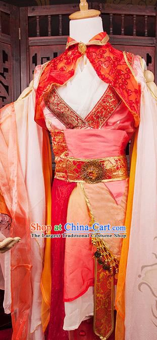 China Ancient Fairy Garments Traditional Jin Dynasty Palace Lady Hanfu Dress Cosplay Princess Clothing