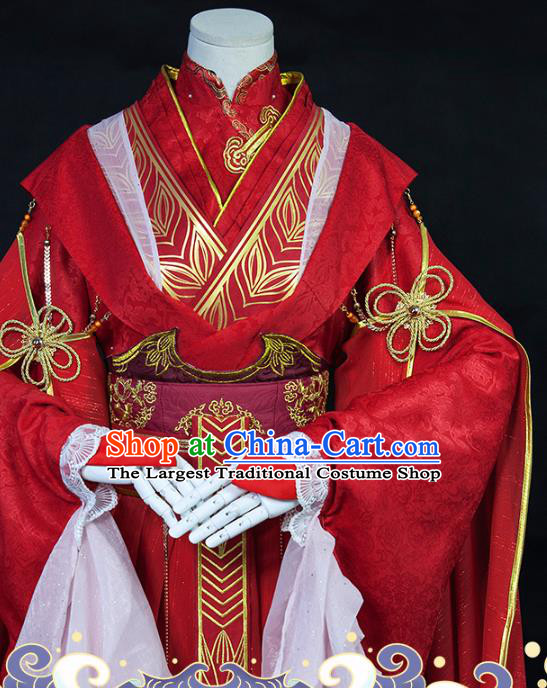 Chinese Cosplay Crown Prince Xie Lian Wedding Clothing Traditional Heaven Official Blessing Apparels Ancient Swordsman Garment Costumes