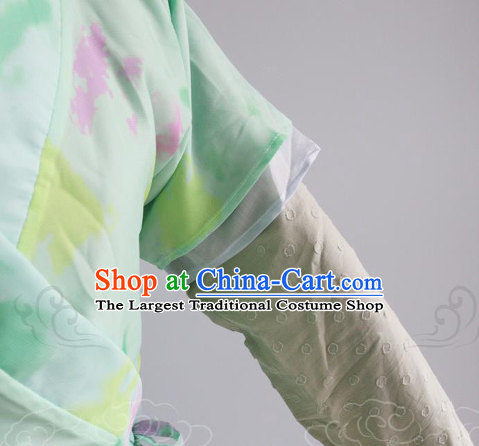 China Traditional Song Dynasty Young Lady Green Hanfu Dress Cosplay Drama The Legend of Sword and Fairy Zhao Linger Clothing Ancient Princess Garments