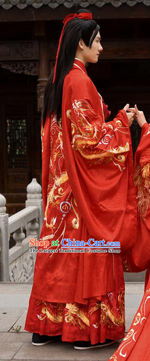 China Tang Dynasty Prince Clothing Ancient Nobility Childe Embroidered Apparels Traditional Wedding Hanfu Garments for Men