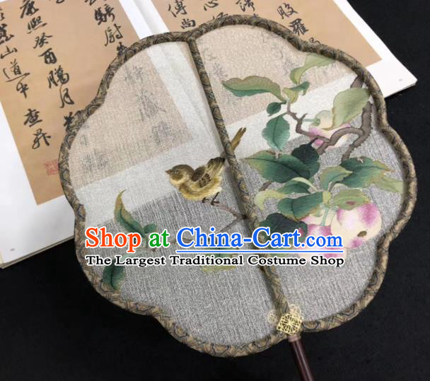 China Cheongsam Dance Kesi Fan Classical Palace Fan Handmade Double Side Suzhou Embroidered Fan Traditional Silk Fans