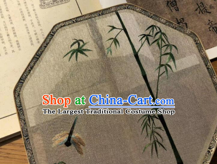 China Traditional Silk Fans Cheongsam Kesi Fan Classical Dance Palace Fan Handmade Double Side Suzhou Embroidered Bamboo Fan