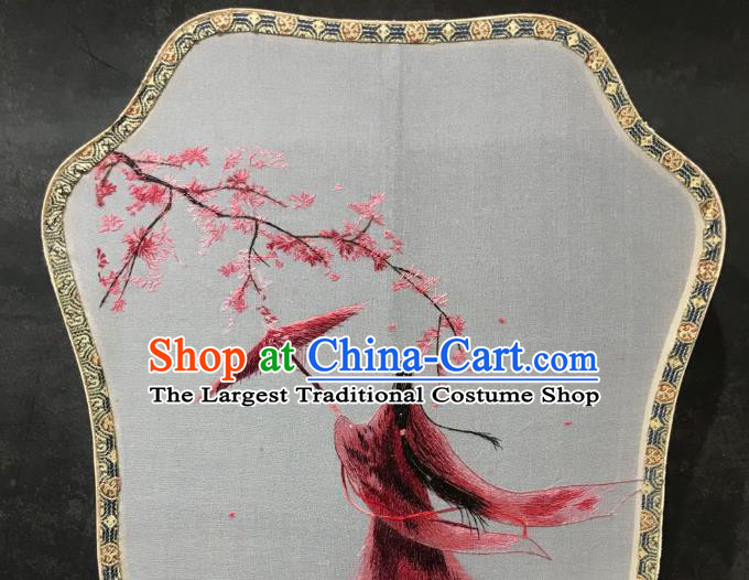 China Embroidered Palace Fan Handmade Double Side Silk Fan Ming Dynasty Court Fans Traditional Hanfu Fan