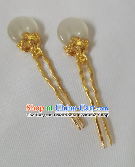 China Ancient Princess Golden Phoenix Hair Crown Ming Dynasty Palace Lady Hairpins Traditional Hanfu Hair Accessories Full Set