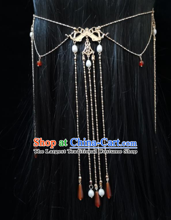 China Traditional Tang Dynasty Princess Tassel Hair Clasp Ancient Palace Lady Hair Accessories