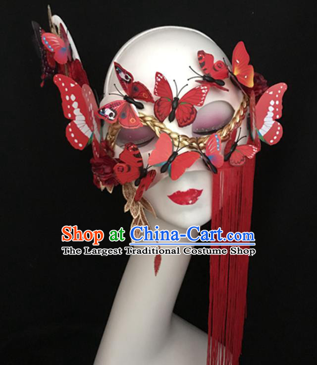 Multi-Piece Feathered Red And Gold Beaded Brazilian Carnival