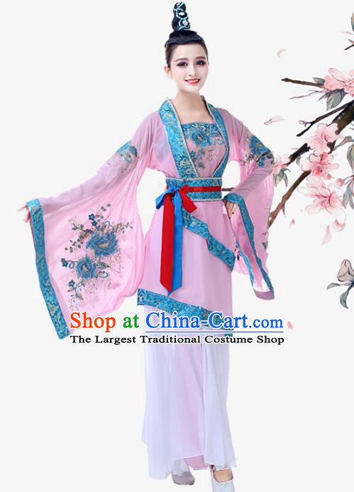 Top Chinese Traditional Court Dance Pink Hanfu Dress Classical Dance Performance Clothing Woman Solo Dance Garment Costume