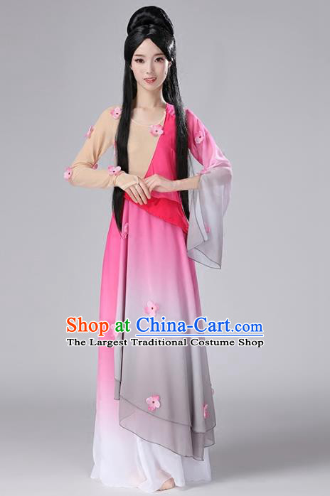 Top Chinese Classical Dance Pink Dress Outfits Woman Umbrella Dance Garment Costume Traditional Dance Performance Clothing