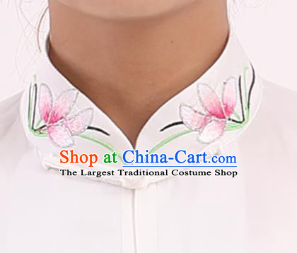 Chinese Tai Chi Kung Fu Competition Clothing Martial Arts Performance Garments Tai Ji Chuan Embroidered Orchids Outfits