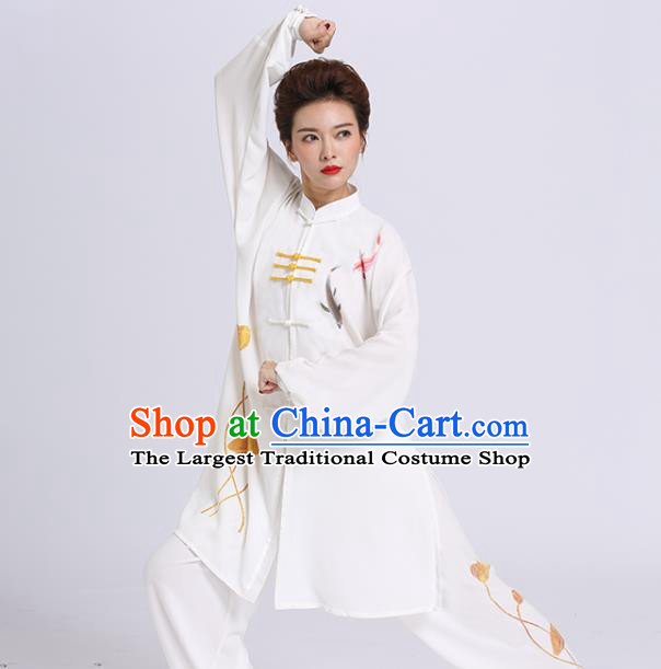 Chinese Tai Chi Performance Printing Fish Garment Costume Kung Fu Competition Suits Clothing Martial Arts Outfits