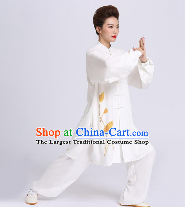 Chinese Tai Chi Performance Printing Fish Garment Costume Kung Fu Competition Suits Clothing Martial Arts Outfits