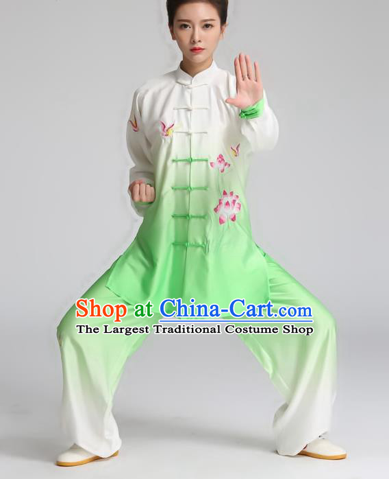 Chinese Kung Fu Tai Chi Training Clothing Martial Arts Embroidered Plum  Garments Tai Ji Group Competition Black Outfits
