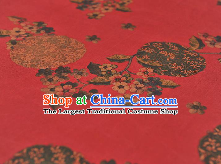 Chinese Traditional Pattern Wedding Dress Fabric Cheongsam Red Silk Cloth High Quality Gambiered Guangdong Gauze
