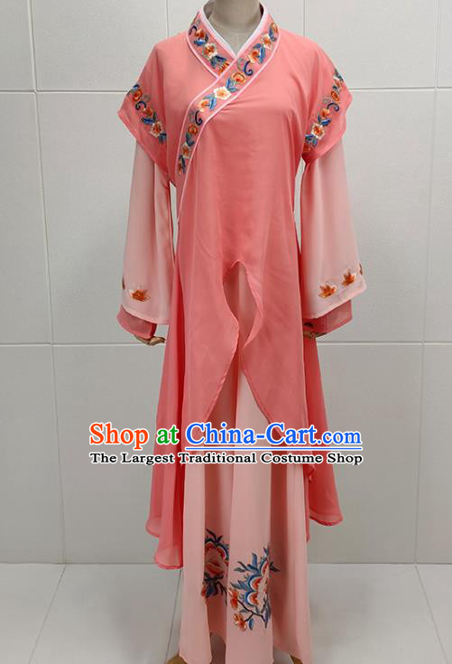 Chinese Shaoxing Opera Court Maid Garment Beijing Opera Diva Clothing Traditional Peking Opera Young Lady Orange Dress
