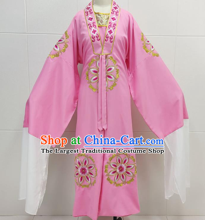 China Peking Opera Niche Pink Garments Traditional Shaoxing Opera Xiaosheng Scholar Meng Lijun Clothing