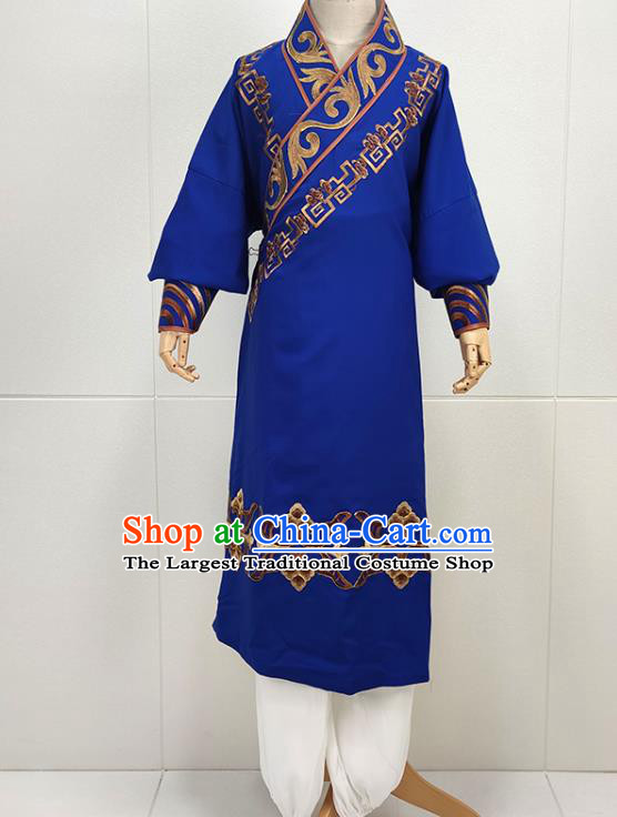 China Peking Opera Swordsman Lin Chong Garments Traditional Shaoxing Opera Wusheng Clothing and Hat