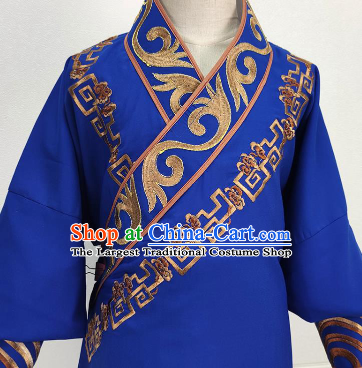 China Peking Opera Swordsman Lin Chong Garments Traditional Shaoxing Opera Wusheng Clothing and Hat
