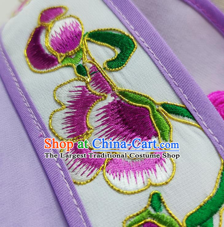 Chinese Traditional Peking Opera Lilac Dress Shaoxing Opera Young Woman Garment Beijing Opera Hua Tan Clothing