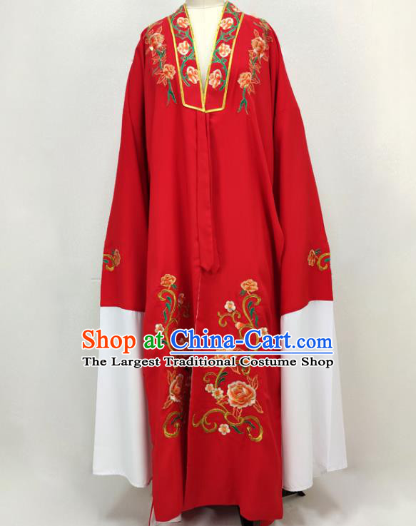 China Traditional Beijing Opera Niche Red Cape Shaoxing Opera Scholar Clothing Peking Opera Xiaosheng Garment Costume