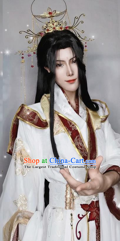 Chinese Ancient Noble Childe Hanfu Clothing Traditional Drama Cosplay Crown Prince Wedding Garment Costume